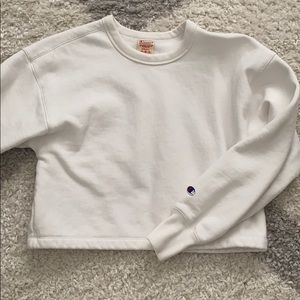 White Champion Crewneck